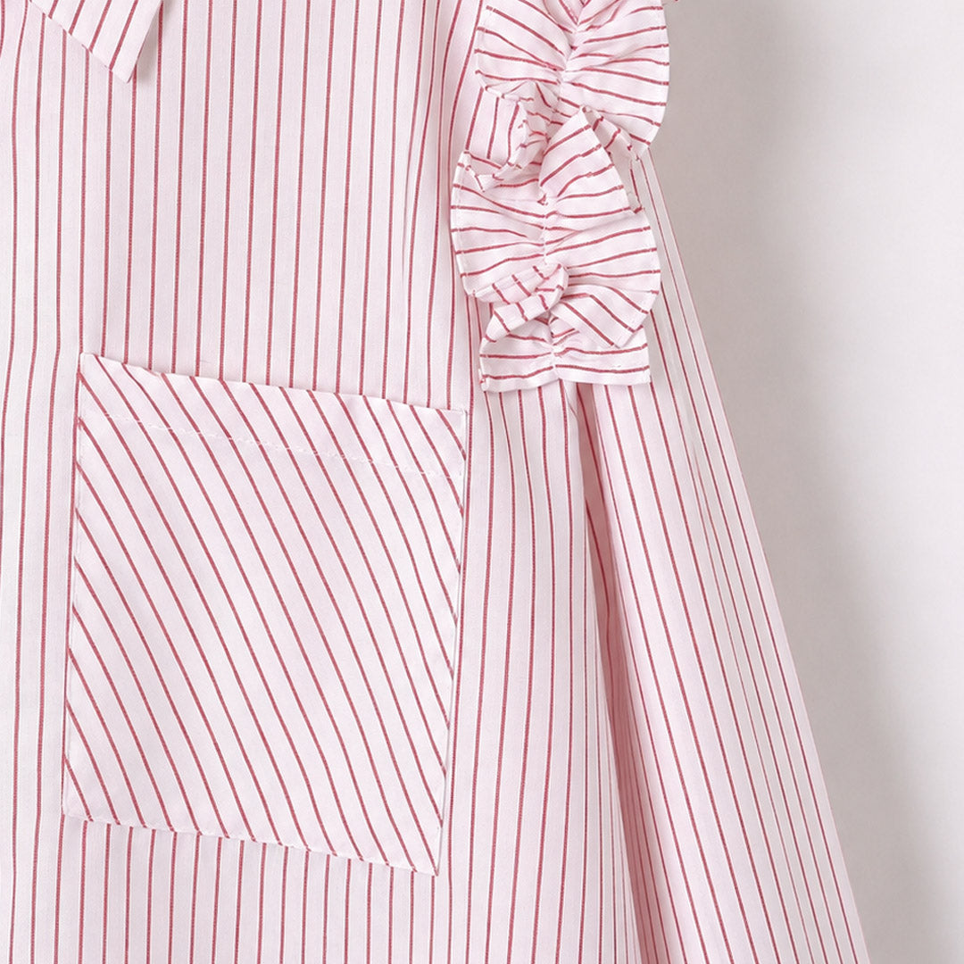 Agista Red Pencil Stripe Top