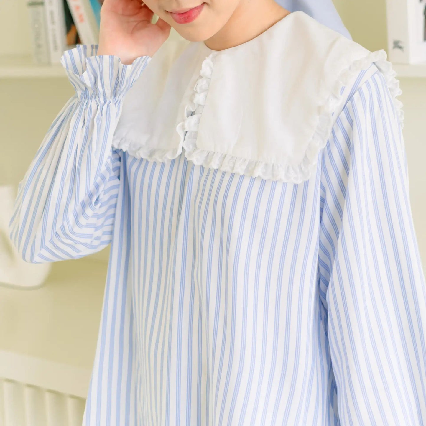 Alifa Stripe Blue Top