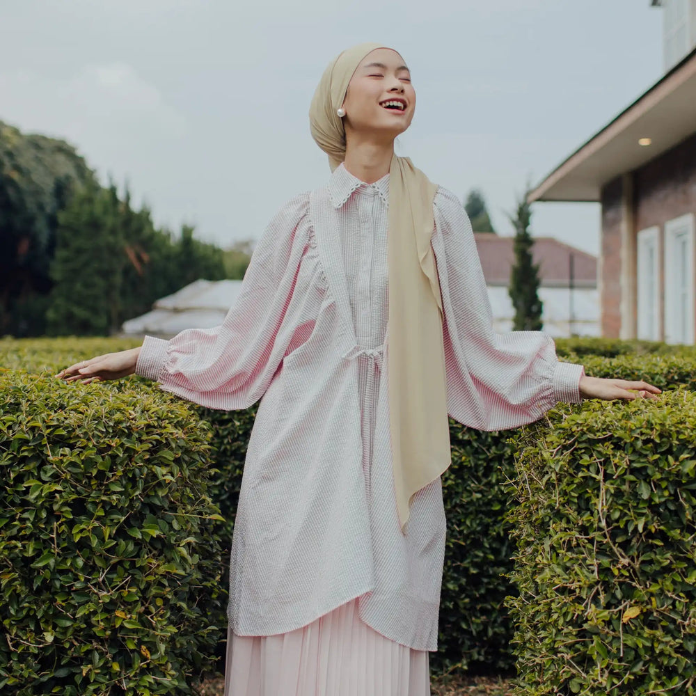 Alta Stripe Pink Tunic | HijabChic
