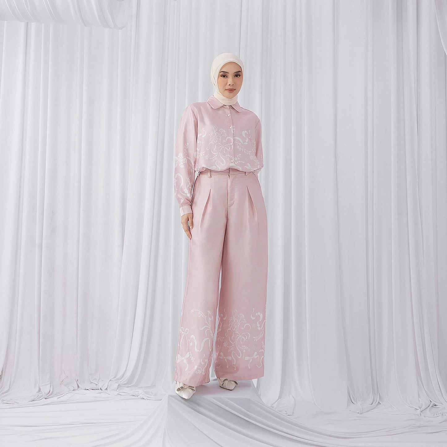 Alura Enchanted Pink Coquette Pants | HijabChic
