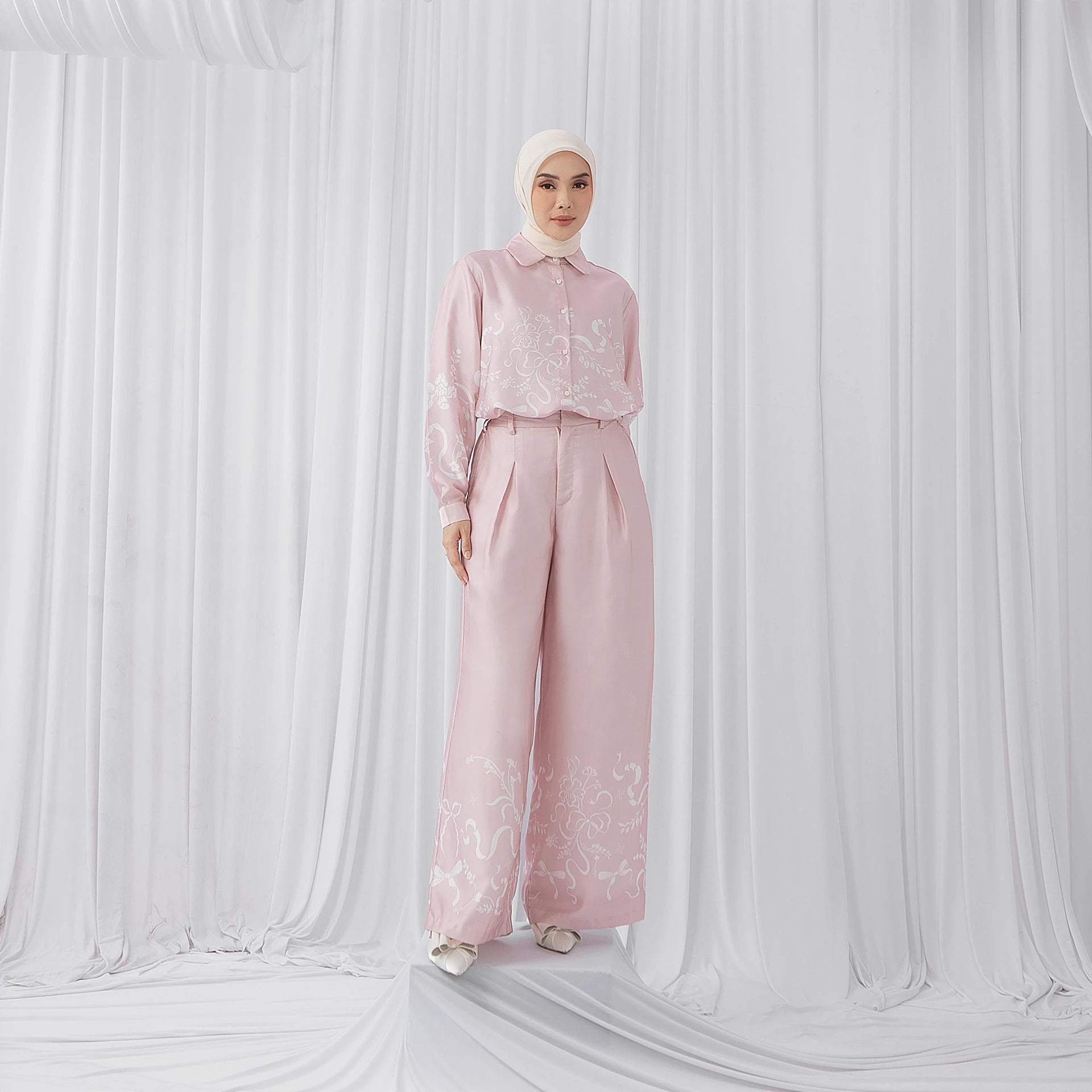 Alura Enchanted Pink Coquette Pants | HijabChic