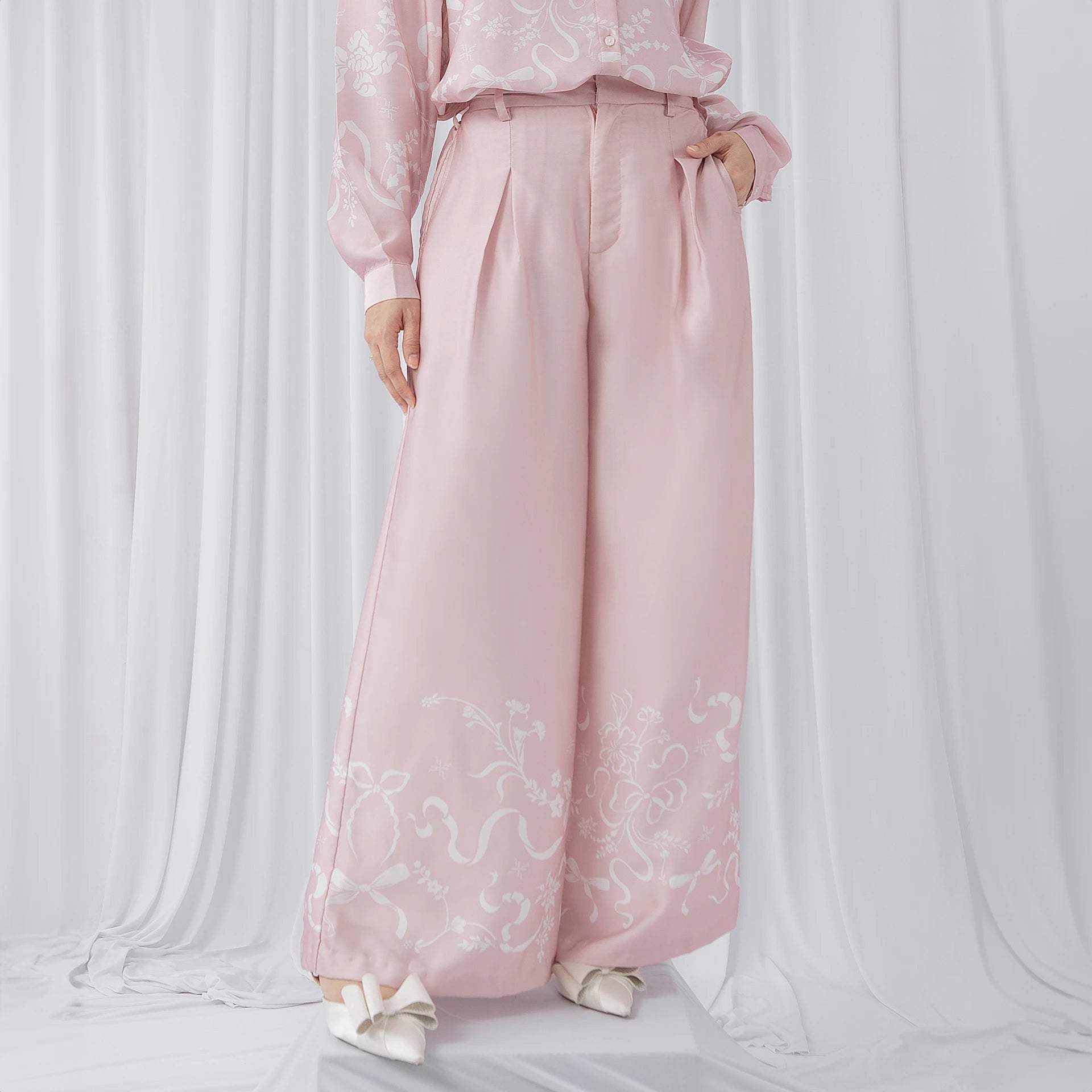 Alura Enchanted Pink Coquette Pants | HijabChic