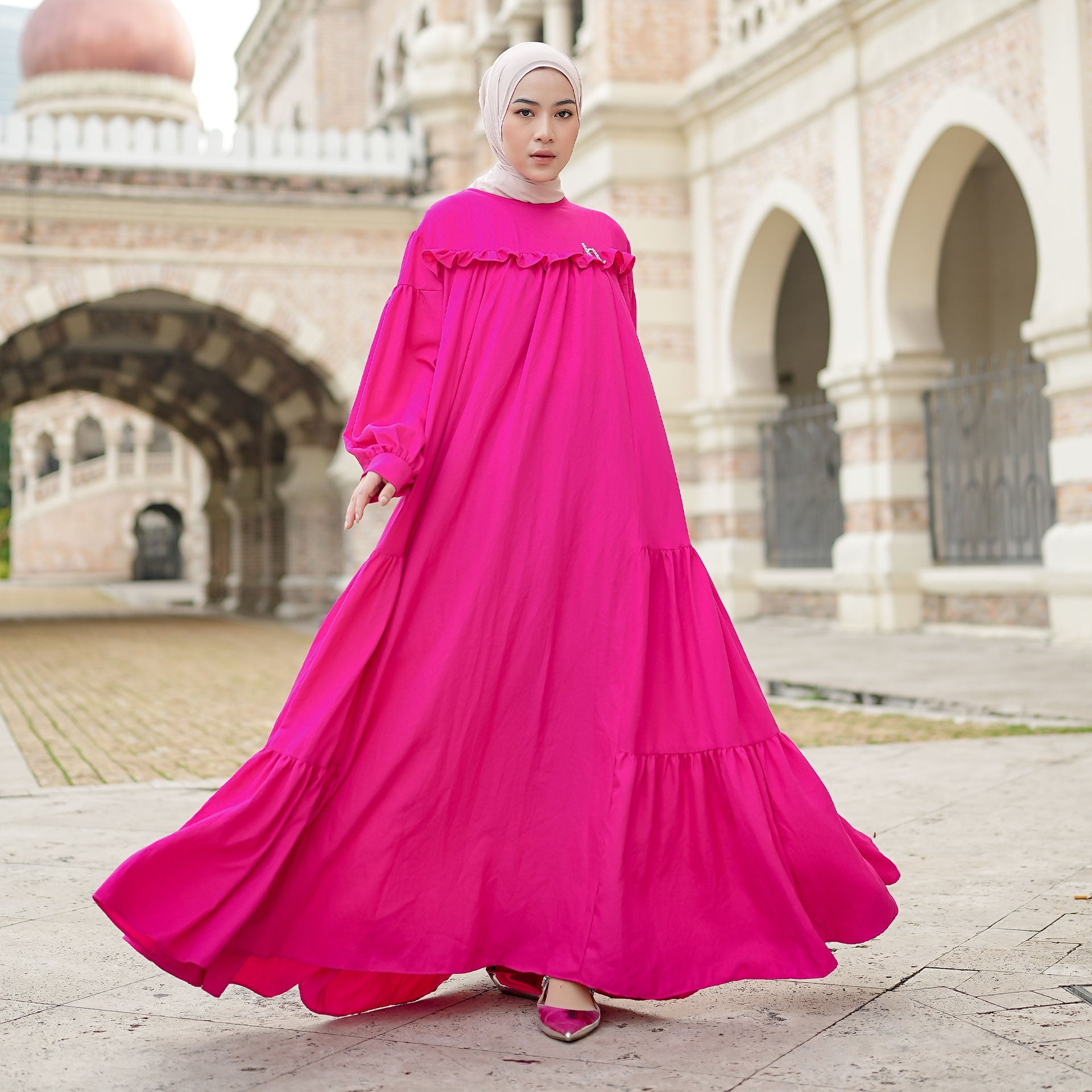 Ameera Fuchsia Dress | HijabChic