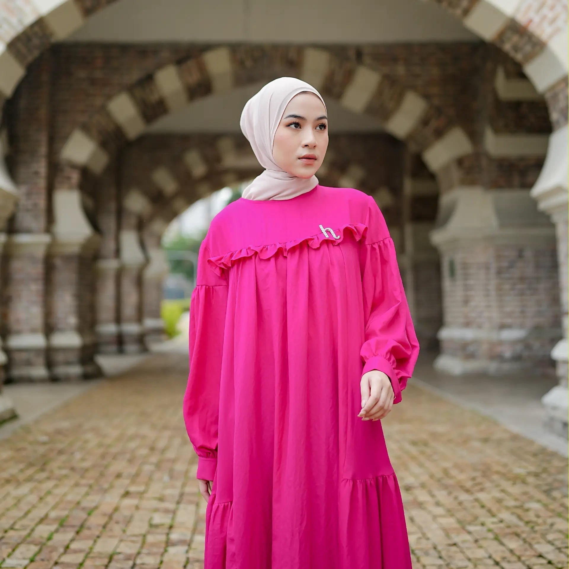 Ameera Fuchsia Dress | HijabChic