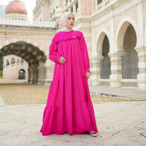 
            
                Load image into Gallery viewer, Ameera Fuchsia Dress | HijabChic
            
        