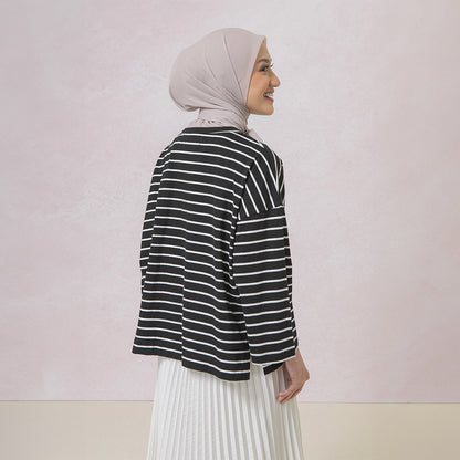 Megumi Black Stripe Tops