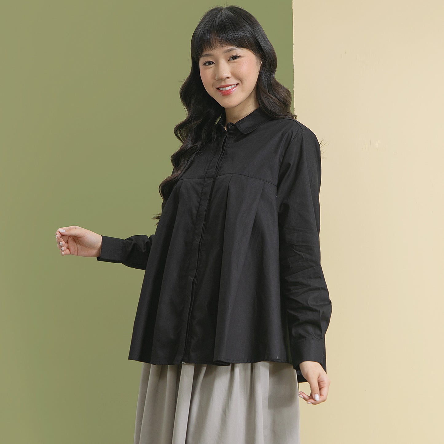 Kanaya Top - Kemeja Basic Katun Polos