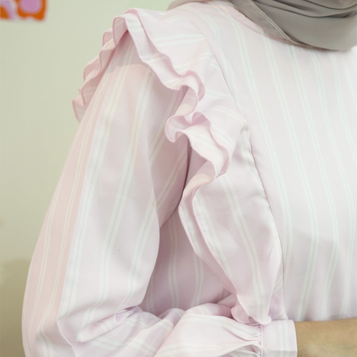 Zalina Baby Pink Stripe Tops