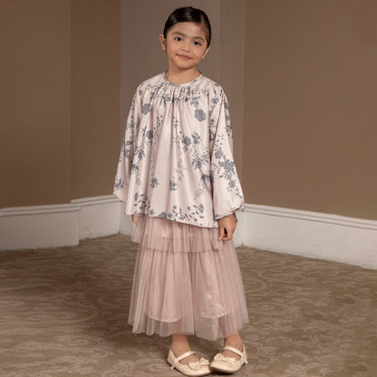 Bella Girl Top Ash Grey