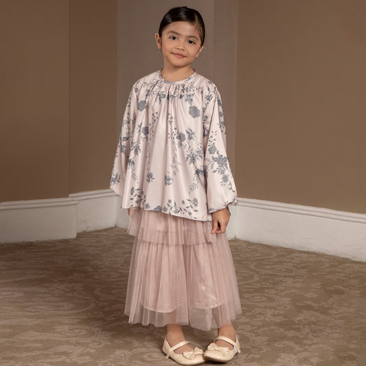 Bella Girl Top Ash Grey