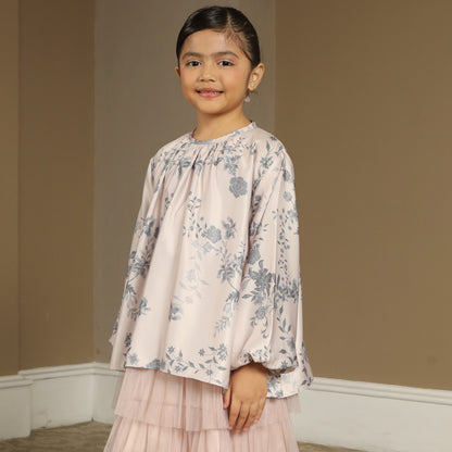 Bella Girl Top Ash Grey