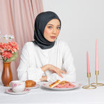 Runa Jet Black Daily Scarf | HijabChic