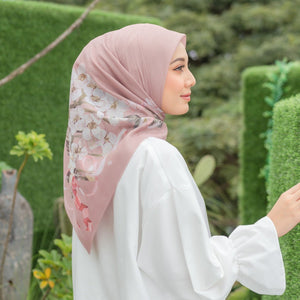 Flourette Brown Scarf | HijabChic