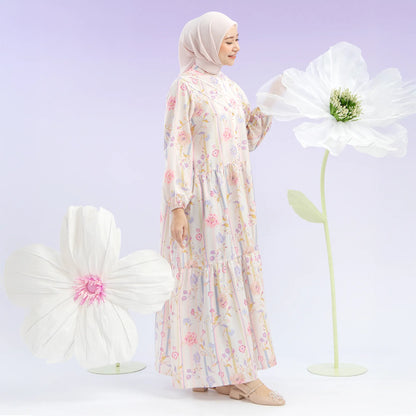 Calysta Creme Pink Dress