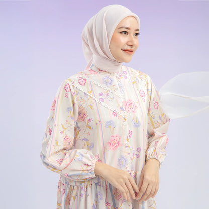 Calysta Creme Pink Dress
