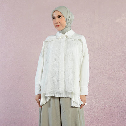 Carina Lace White Top | HijabChic