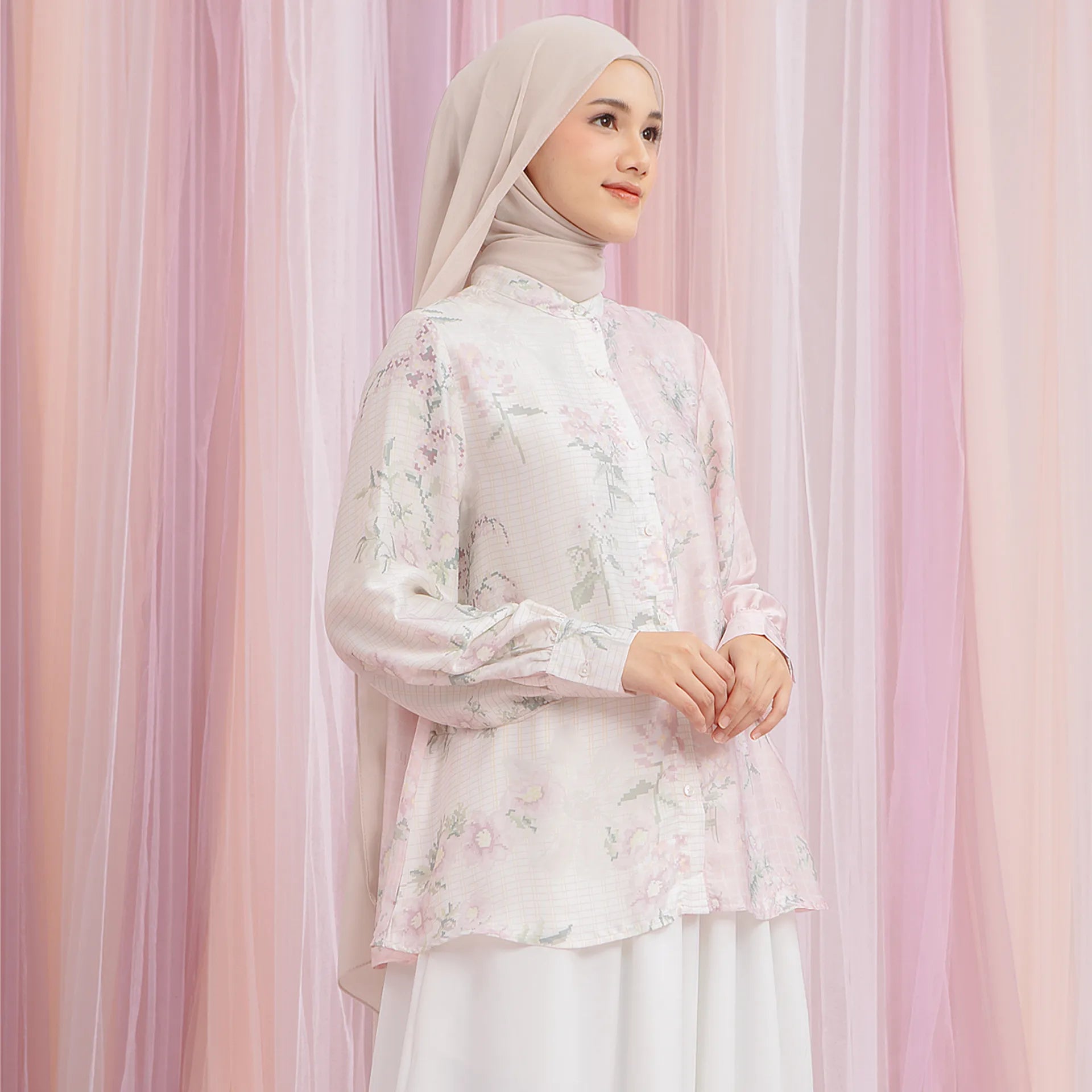 Chappel Creme Pink Top | HijabChic