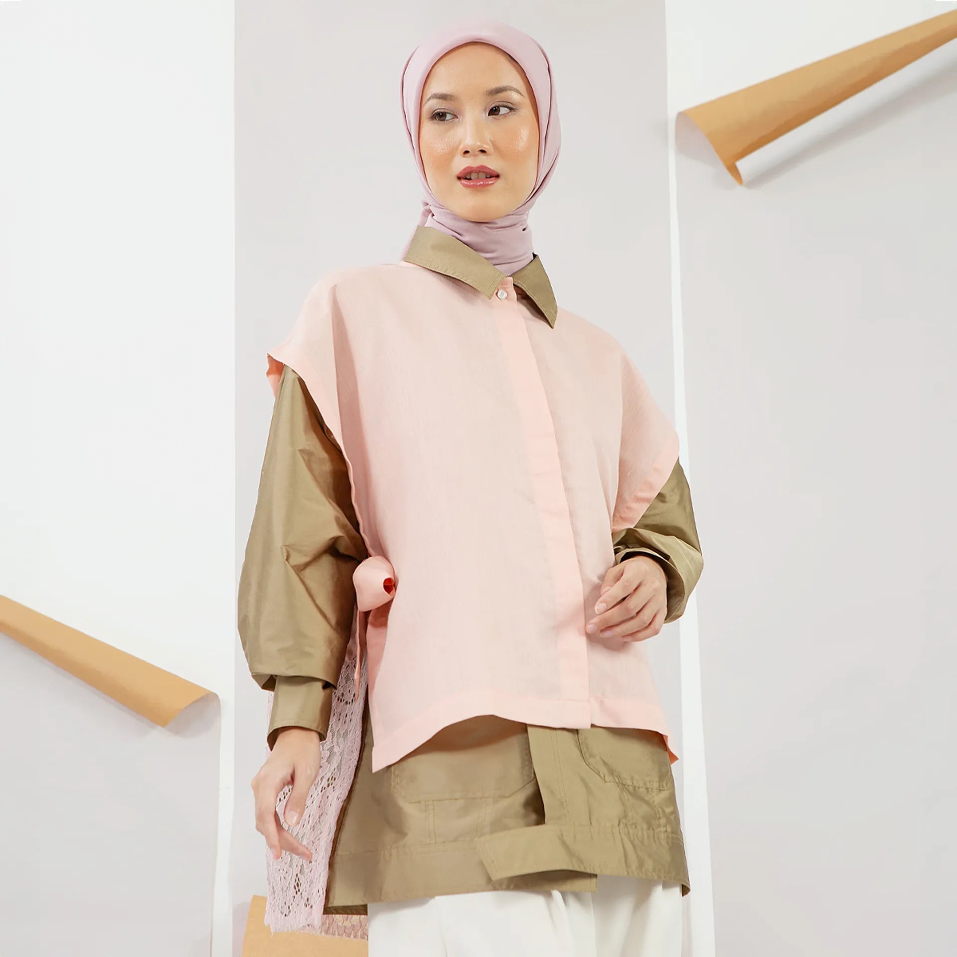 Eidlyn Coral Peach Outer | HijabChic