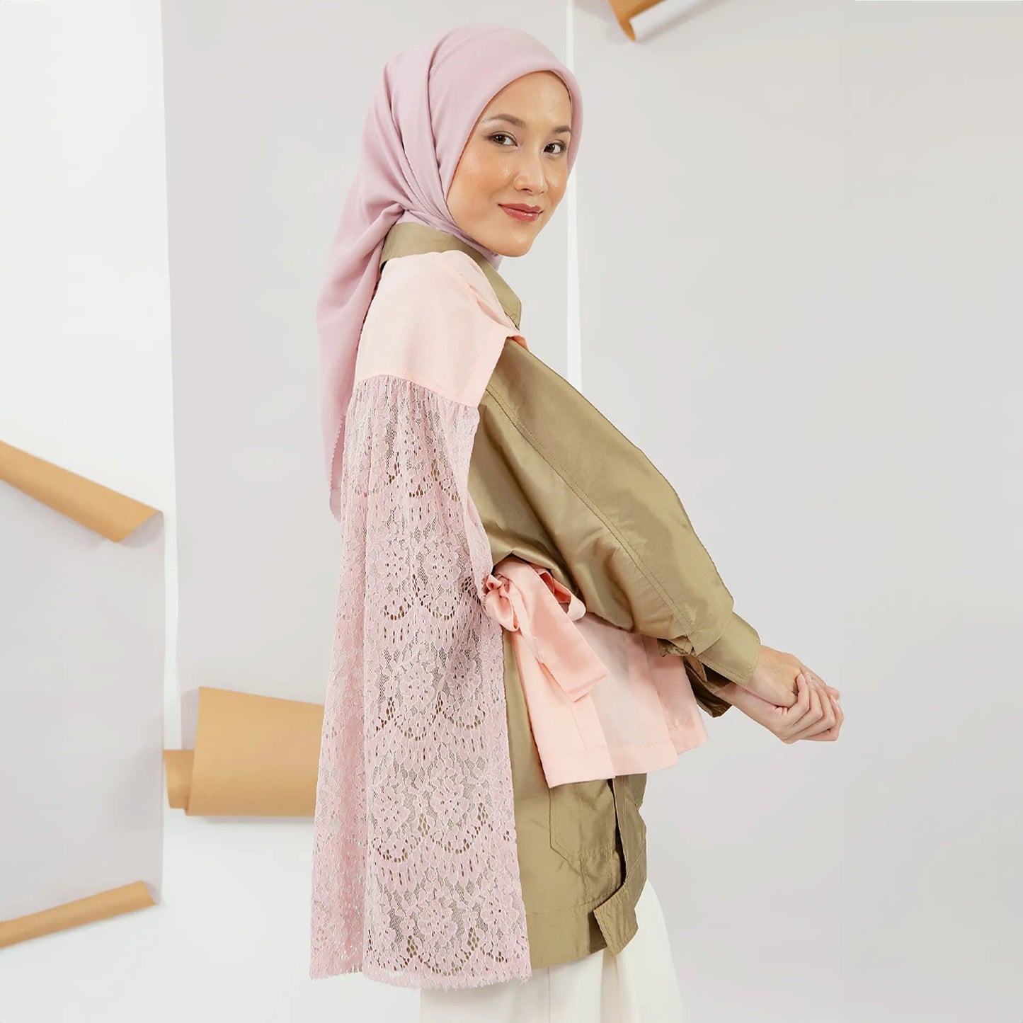 Eidlyn Coral Peach Outer | HijabChic