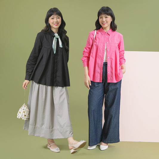 Kanaya Top - Kemeja Basic Katun Polos
