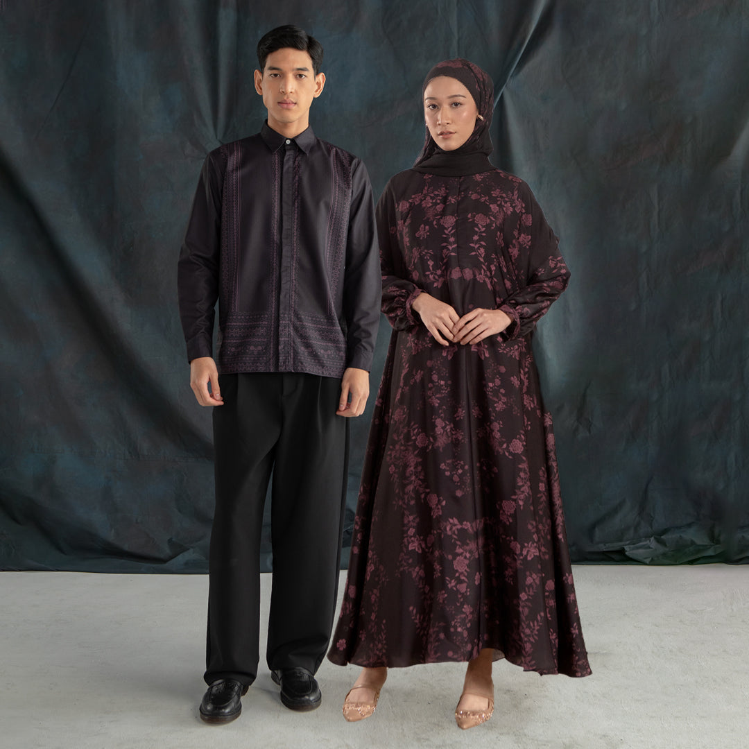 Bundling Valora Couple Saga Koko Plum + Estelle Dress Plum