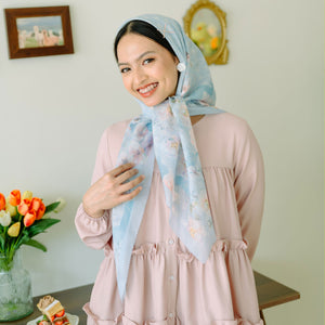 Calendula Baby Blue Scarf | HijabChic