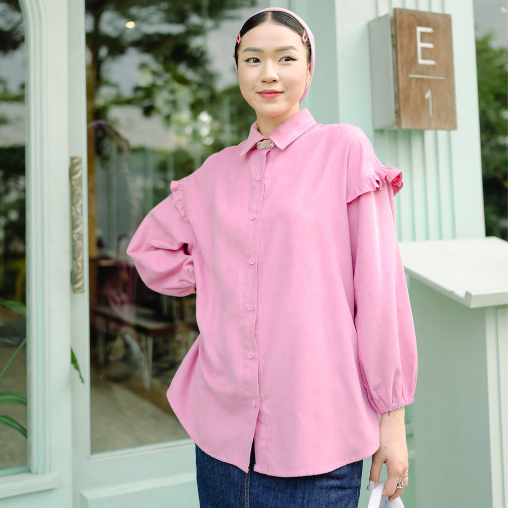 
            
                Load image into Gallery viewer, Chloe Candy Pink Tops | HijabChic
            
        
