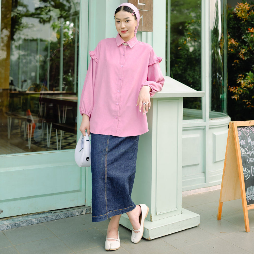 Chloe Candy Pink Tops | HijabChic