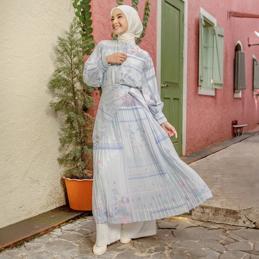 thyra dusty blue skirt hijabchic rok biru 1