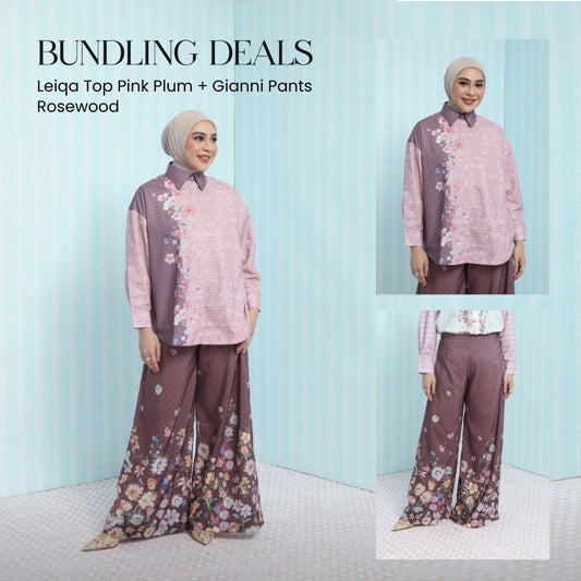 Leiqa Top Pink Plum + Gianni Pants Rosewood