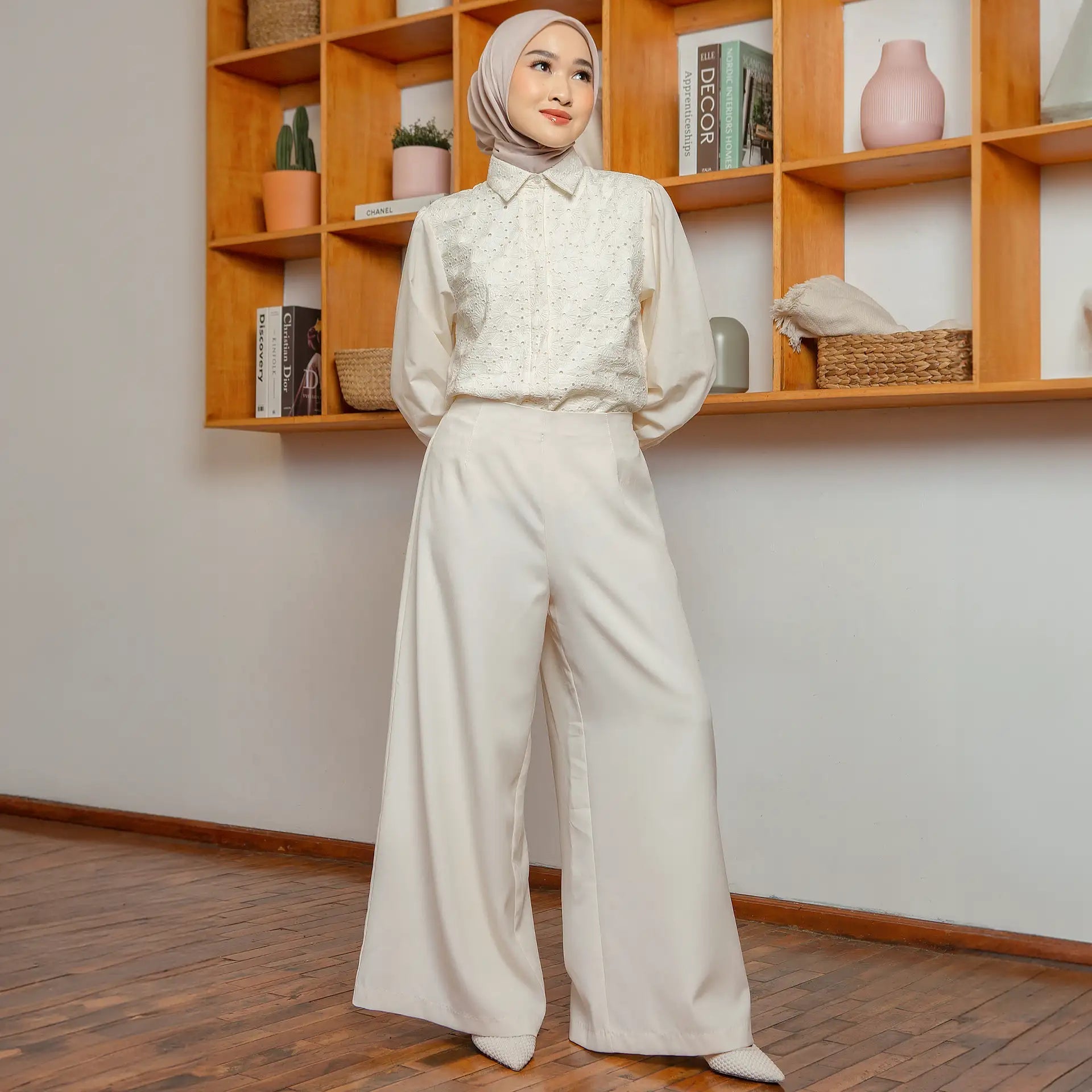 Danica Ecru Pants (HijabChic x Kiara Leswara) | HijabChic