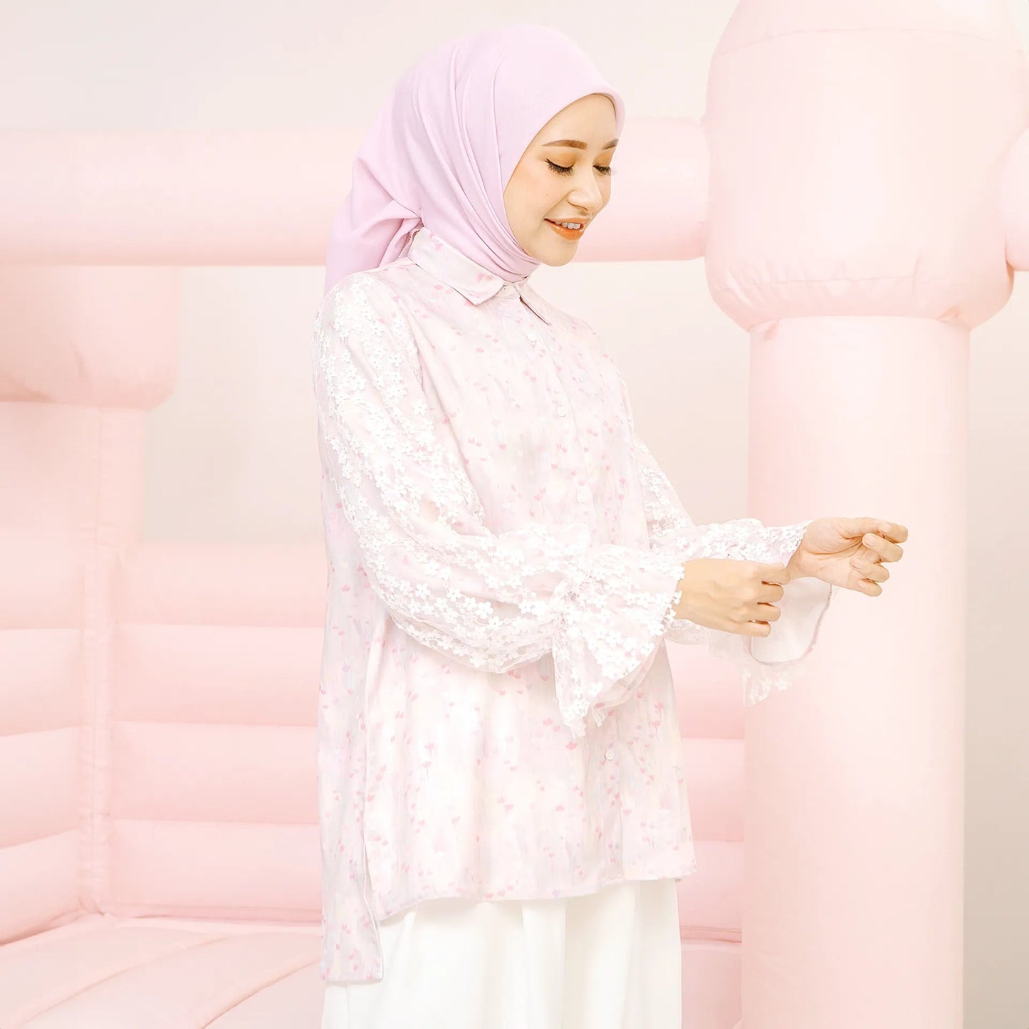 Decca Sage Pink Top | HijabChic