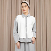 Deia Top - Kemeja Two Tone Color | HijabChic