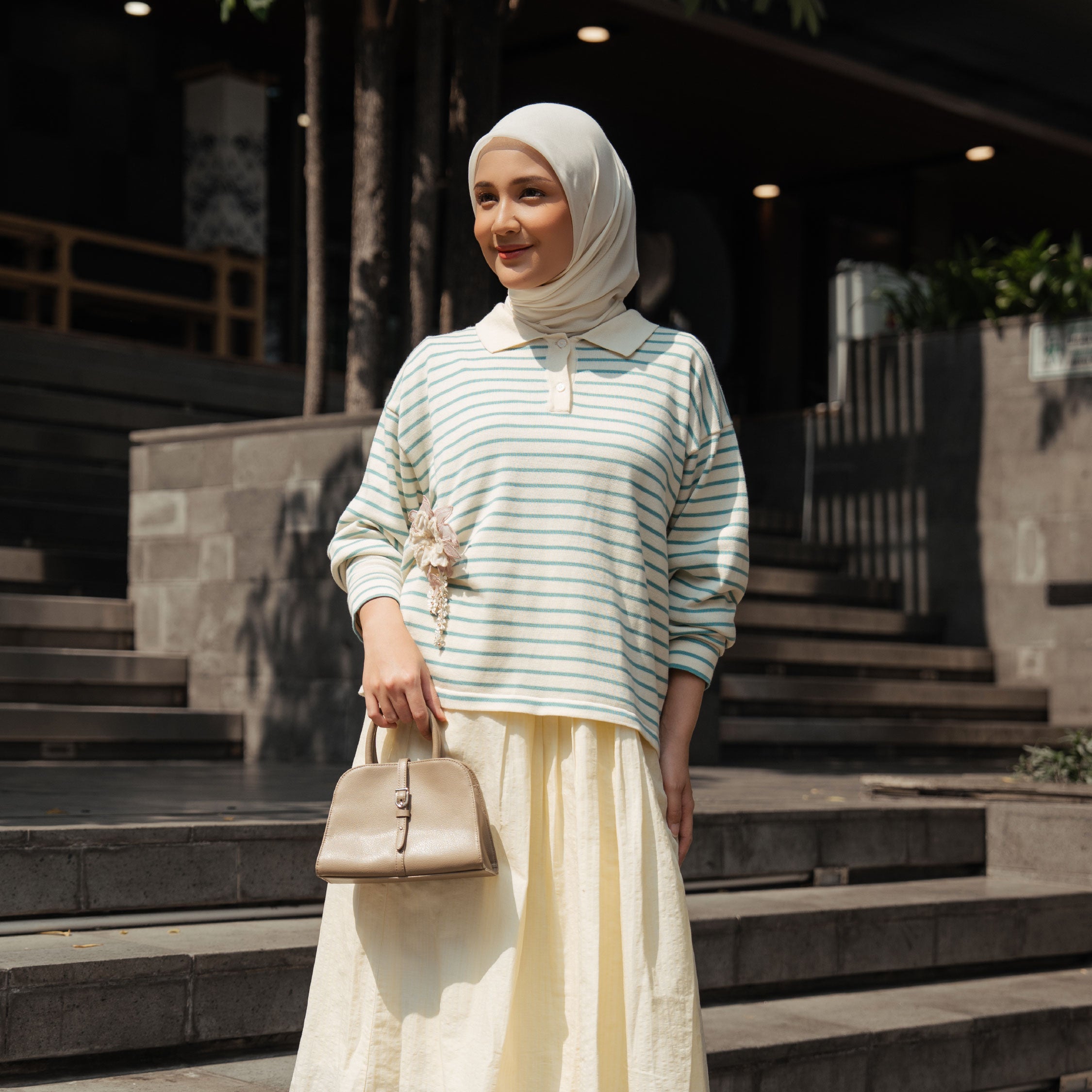 Dalila Top Knitt - Aqua