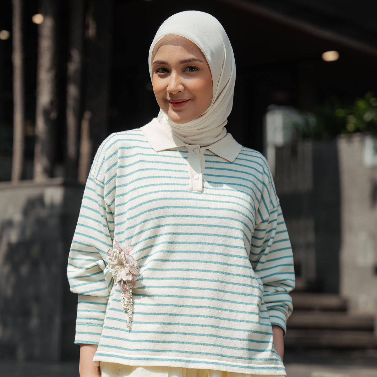 Dalila Top Knitt - Aqua