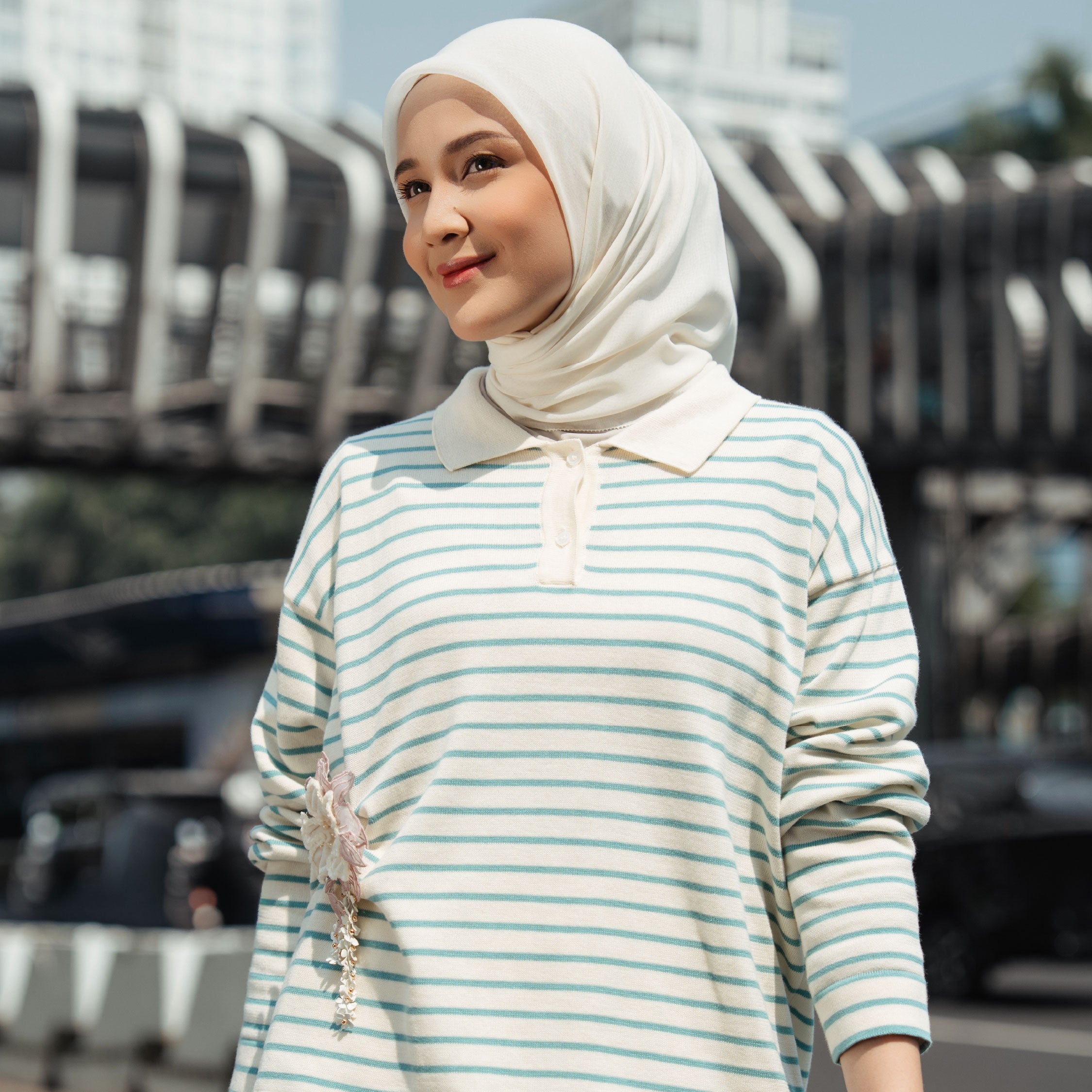 Dalila Top Knitt - Aqua