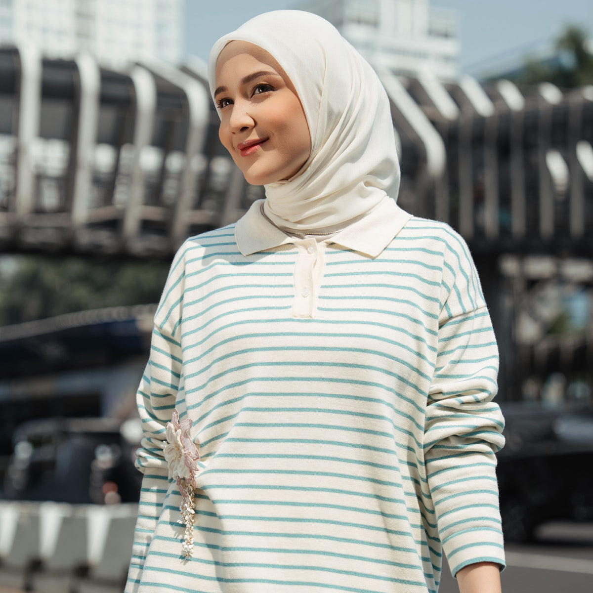 Dalila Top Knitt - Aqua