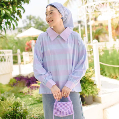 Damia Lilac Blue Top | HijabChic