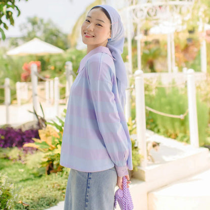 Damia Lilac Blue Top | HijabChic