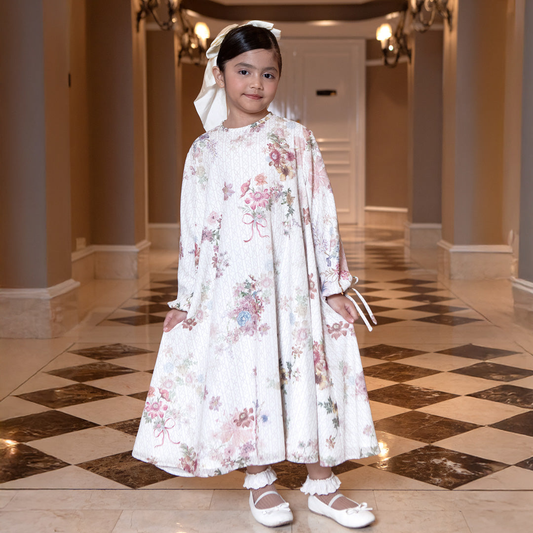 Delia Girl Dress Ivory Blossom