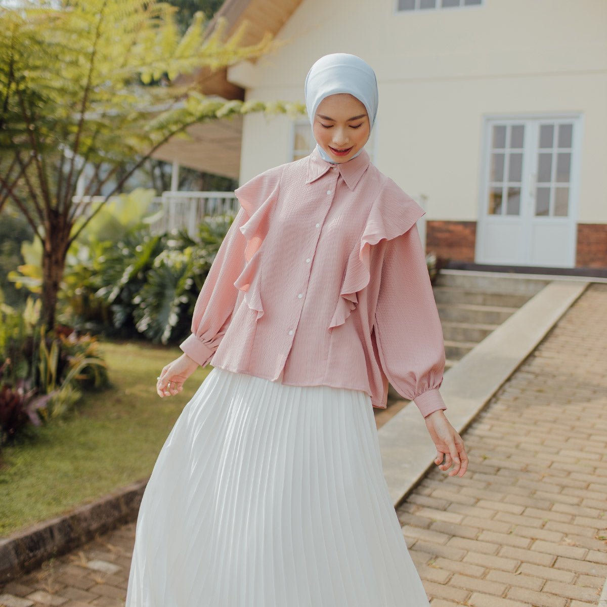 Navisha Dusty Pink Tops | HijabChic