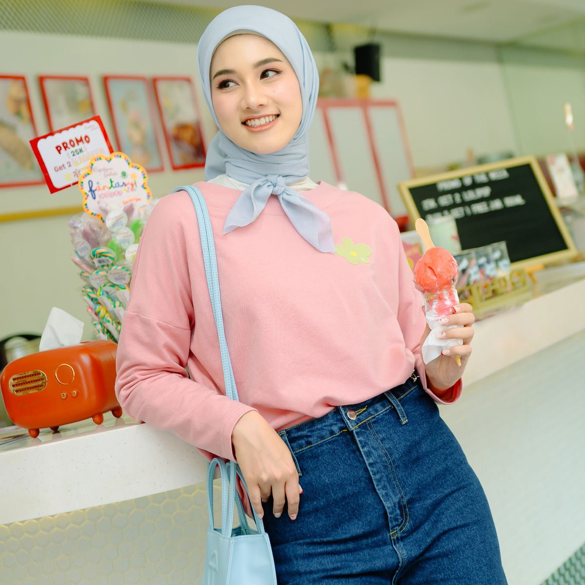 Rachel Dusty Pink Tops (HijabChic Pink X Rania) | HijabChic