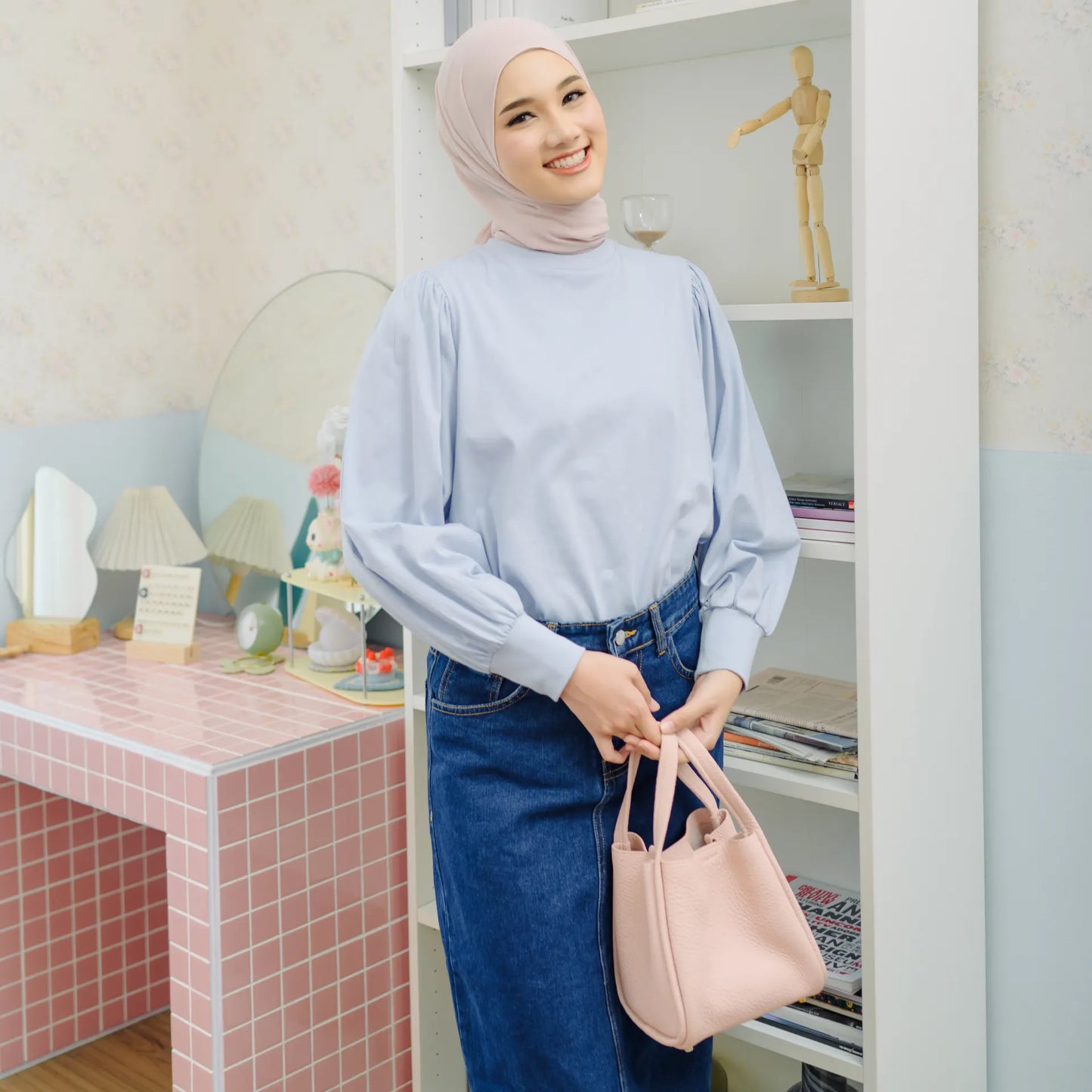 Uzma Dusty Blue Tops