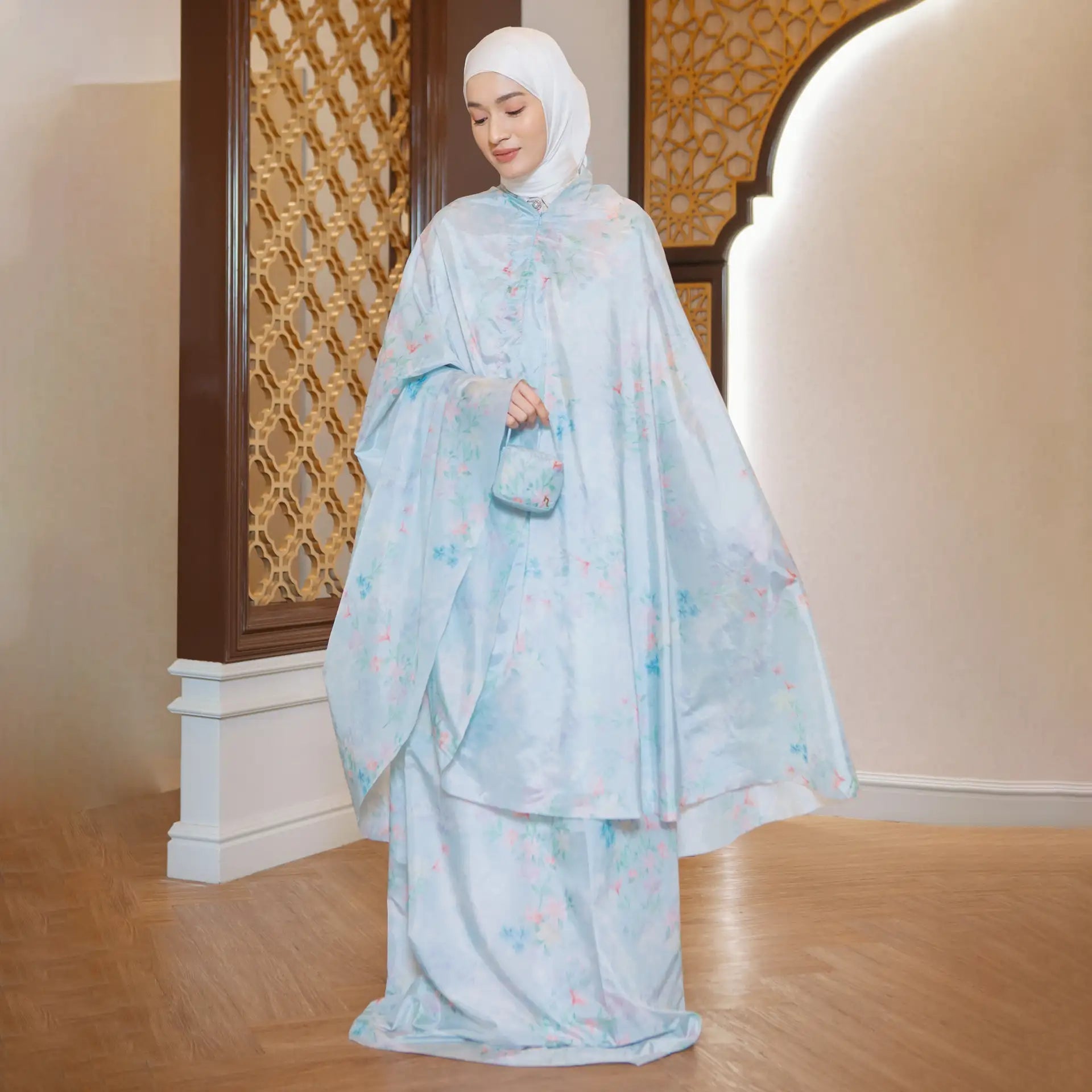 Arabella Prayer Set In Dusty Blue hijabchic mukena 1