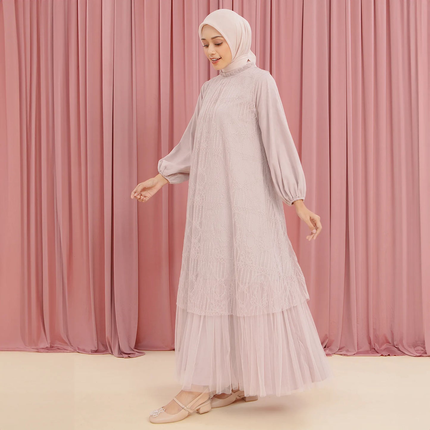 Syahira Dusty Pink Dress (Pre-Order)