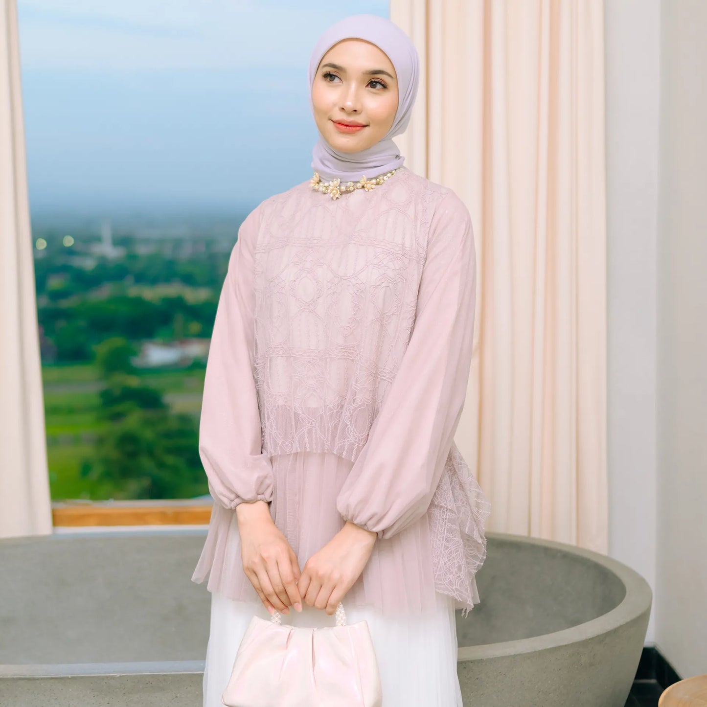 Syahita Dusty Pink Tops