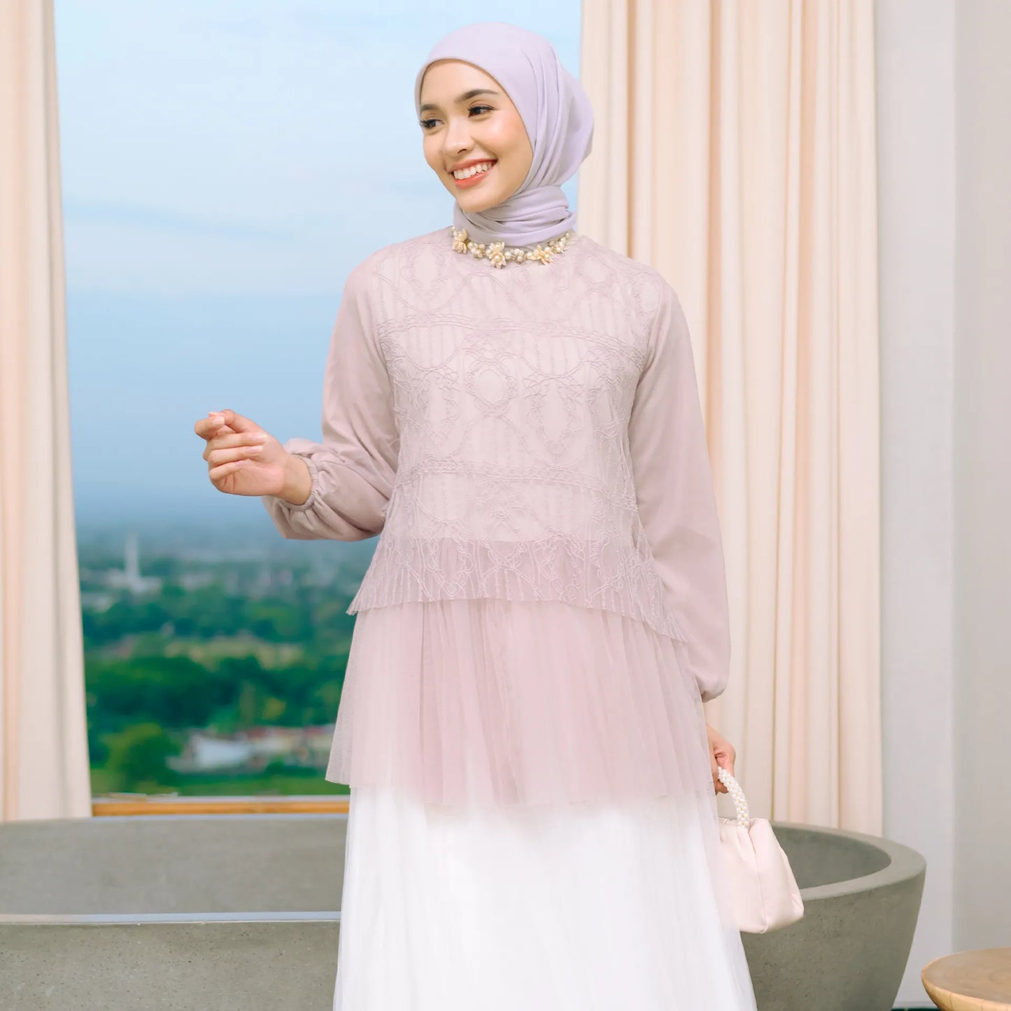 Syahita Dusty Pink Tops