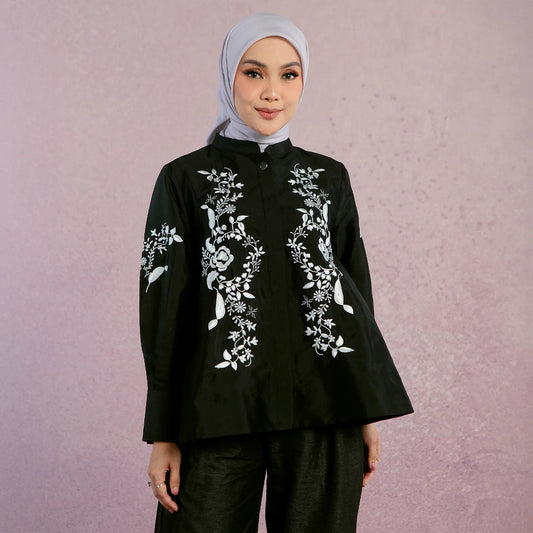 Edith Caviar Black Top | HijabChic