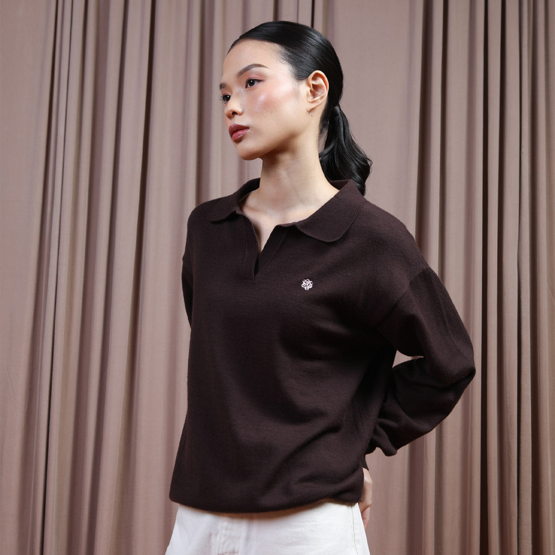 Evelyn Dark Brown Top