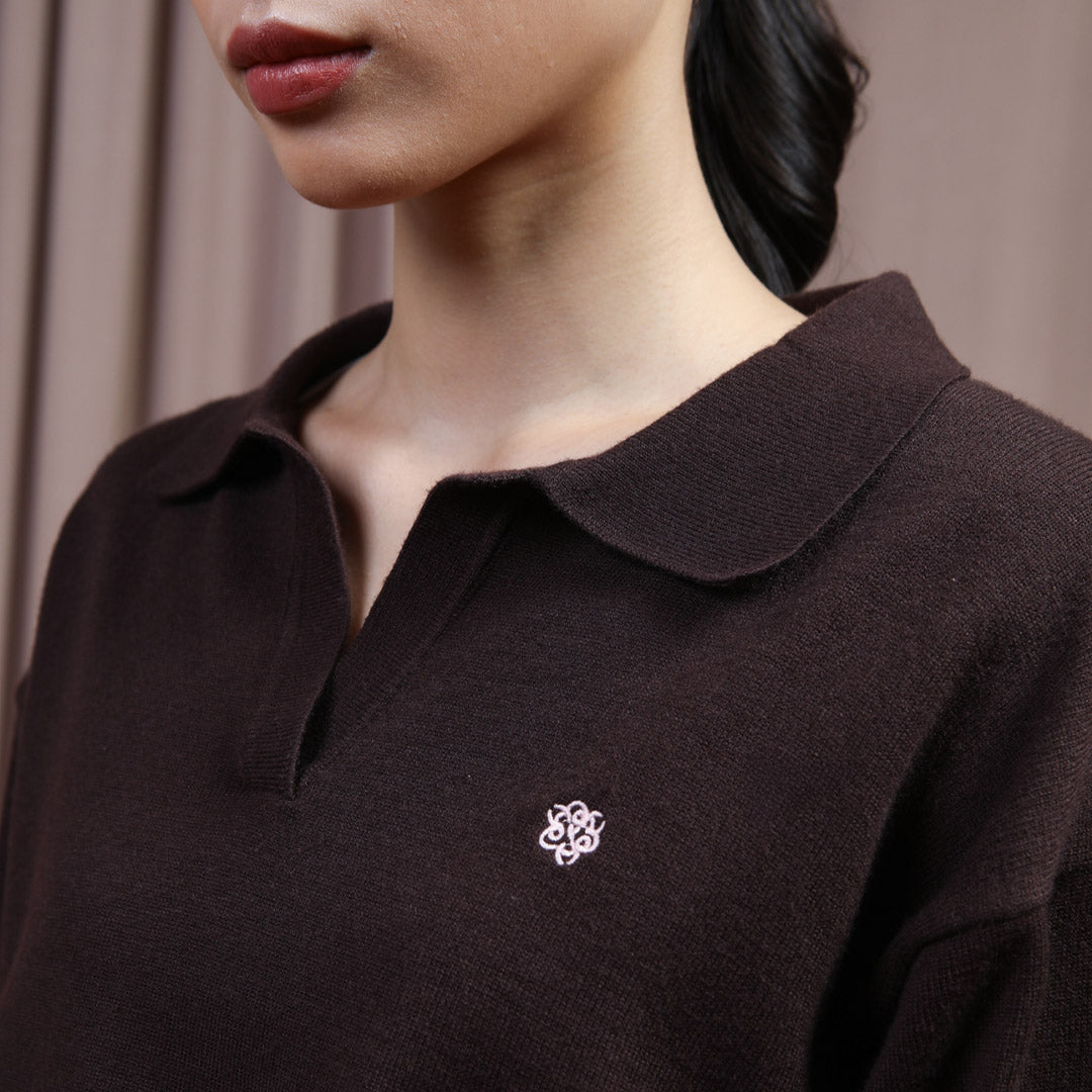 Evelyn Dark Brown Top